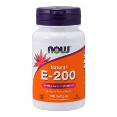 Витамин Е NOW E-200 Natural, 100 капсул
