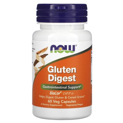 Now Foods Gluten Digest, 60 растительных капсул