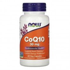 Now Foods,   Здоровье сердечно-сосудистой системы, CoQ10, 30 mg, 60 капсул