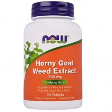 Now Foods,   стимулирует половую активновсть, Экстракт горянки, 750 мг, 90 таблеток
