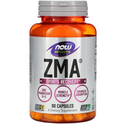 Now Foods, ZMA, восстановление после занятий спортом, 90 капсул