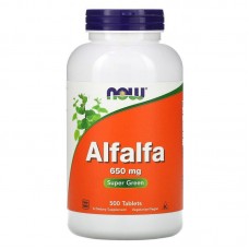 Now Foods,   Антиоксидант, Люцерна, 650 мг, 500 таблеток