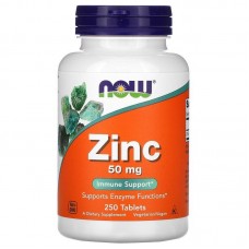 Now Foods,   поддержка иммунной системы, цинк, 50 мг, 250 таблеток Now Foods,   поддержка иммунной системы, цинк, 50 мг, 250 таблеток
