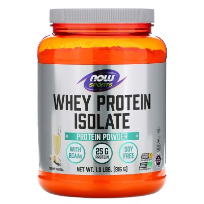 Now Foods, Изолят сывороточного протеина, со вкусом натуральной ванили, 816 г