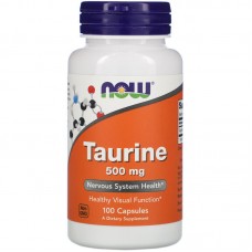 Now Foods,   поддерживает здоровье нервной системы, Таурин, 500 мг, 100 капсул
