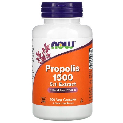 Now Foods,   Антиоксидант, Прополис 1500, 100 растительных капсул