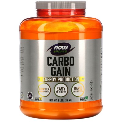 Now Foods, Sports, Гейнер Carbo Gain, 3629 г