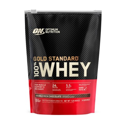Optimum Nutrition '100% Whey Protein Gold Standard', двойной богатый шоколад, 450 г