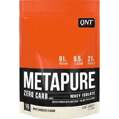 Изолят QNT 'Metapure Zero Carb', белый шоколад, 480 г