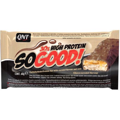 Батончик QNT 'So Good Bar!' Молочный шоколад/карамель 15 шт х 60 гр