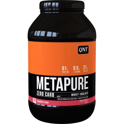 Изолят QNT 'Metapure Zero Carb' 908 г, Клубника