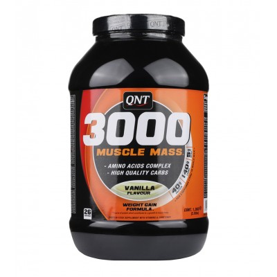 Гейнер QNT Muscle Mass 3000, 4500 г, вкус: ваниль