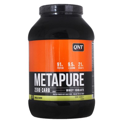 Изолят протеина QNT Metapure Zero Carb, 908 г, вкус: ваниль