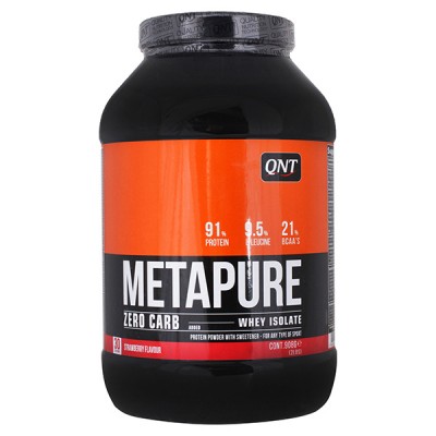 Изолят протеина QNT Metapure Zero Carb, 908 г, вкус: клубника