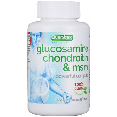 Комплекс для суставов Quamtrax Nutrition Glucosamine Chondroitin & MSM, 90 таблеток