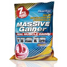 Гейнер Quamtrax Nutrition Massive Gainer, клубника, 7000 г