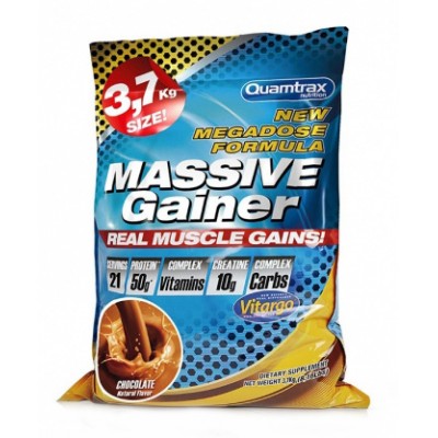 Гейнер Quamtrax Nutrition Massive Gainer, 3700 г, вкус: шоколад