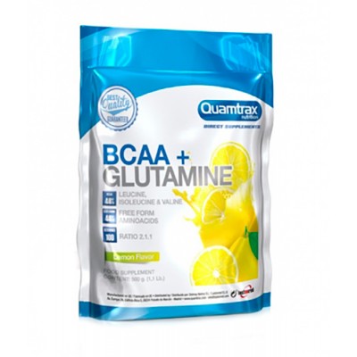 BCAA Quamtrax Nutrition BCAA 2:1:1 + Glutamine Powder, 500 г