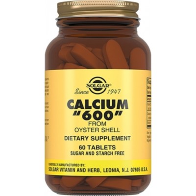 Solgar, Calcium 600 'Кальций из раковин устриц', 60 таблеток