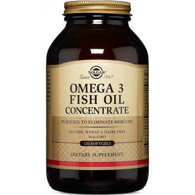 Solgar, Omega 3 Fish Oil Concentrate 'Концентрат рыбьего жира Омега-3', 120 капсул