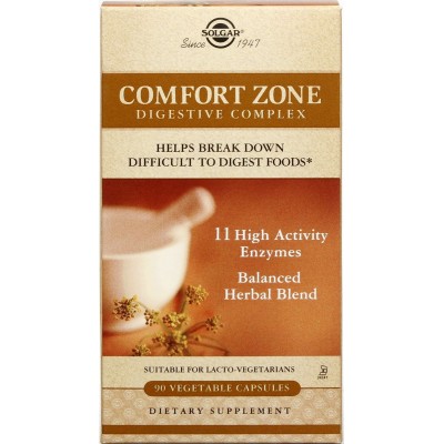 Solgar, Comfort Zone 'Комплекс для пищеварения', 200 мг, 90 капсул