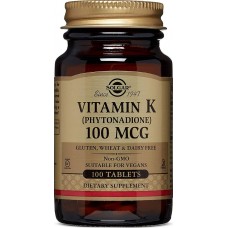 Solgar, Vitamin K 'Витамин K', 100 таблеток
