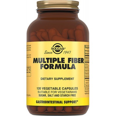 Solgar, Multiple Fibre Formula 'Мульти формула пищевых волокон', 120 капсул