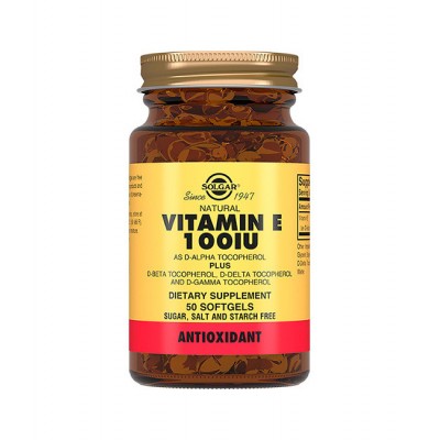 Витамин Solgar Vitamin E 100 IU (67 мг) 50 капсул