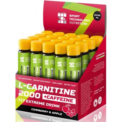 L-карнитин Sport Technology Nutrition '2000', яблоко, брусника, 25 мл х 20 шт