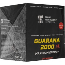 Напиток энергетический Sport Technology Nutrition 'Гуарана', клюква, 20 шт х 25 мл