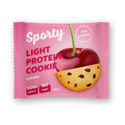 Печенье Sporty Protein Light 40 грамм, Вишня