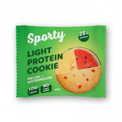 Печенье Sporty Protein Light 40 грамм, Дыня-Арбуз