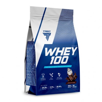 Trec Nutrition Whey 100 (Протеин сывороточный), 900 г, шоколад