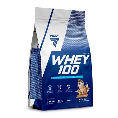 Trec Nutrition Whey 100 (Протеин сывороточный), 900 г, печенье