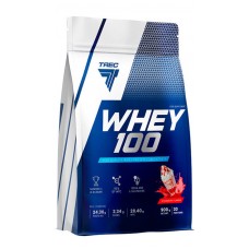 Trec Nutrition Whey 100 (Протеин сывороточный), 900 г, клубника