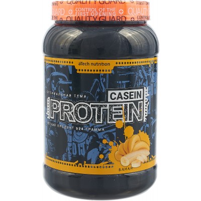 Протеин cывороточный aTech Nutrition 'Casein Protein 100%', банан, 924 г