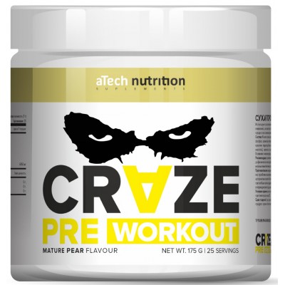 Предтренировочный комплекс aTech Nutrition предтренировочный комплекс Craze Груша, 175 г