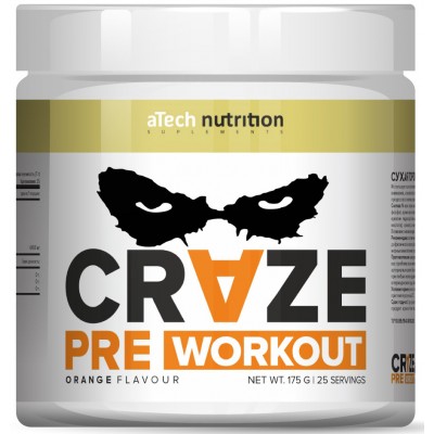 Предтренировочный комплекс aTech Nutrition предтренировочный комплекс Craze Апельсин, 175 г