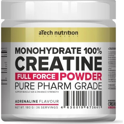 Креатин моногидрат aTech Nutrition Креатин Моногидрат 100% адреналин, 180 г