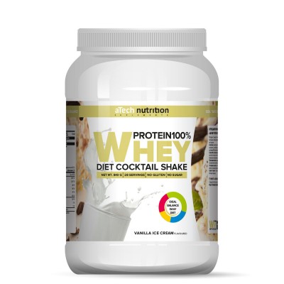 Белковый коктейль 'Whey Protein' со вкусом ванильное мороженое ТМ aTech nutrition 840гр