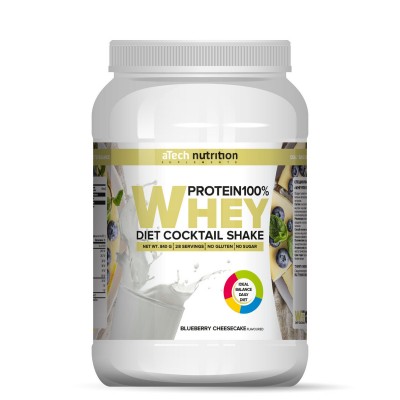 Белковый коктейль 'Whey Protein' со вкусом черничного чизкейка ТМ aTech nutrition 840гр