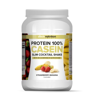 Белково-витаминный коктейль 'Casein Protein' со вкусом клубника-банан ТМ aTech nutrition 840гр