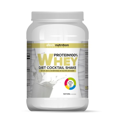 Белковый коктейль 'Whey Protein' ТМ aTech nutrition, без вкуса, 840гр