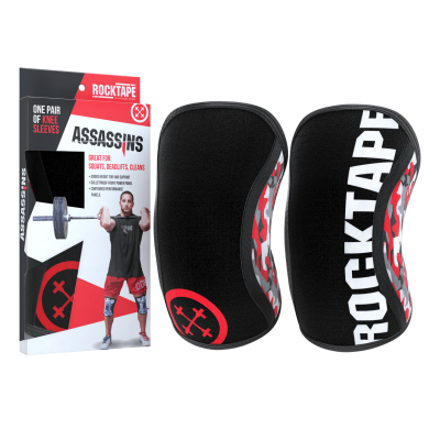 RockTape Наколенники Assassins / 5мм / XL / красный камуфляж