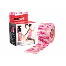 RockTape Кинезиотейп Design / 5см х 5м / камуфляж розовый