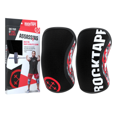 RockTape Наколенники Assassins / 5мм / L / красный камуфляж