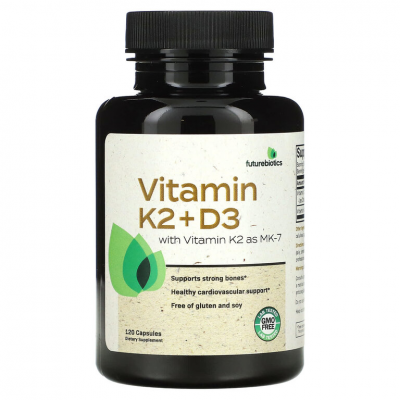 Витамины К2+Д3 Futurebiotics Vitamin K2+D3, 120 капс.