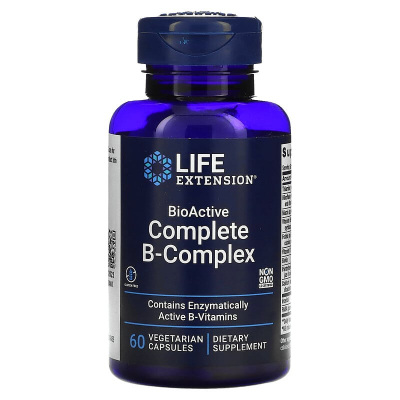 Б-комплекс Life Extension BioActive Complete B-Complex, 60 капс.