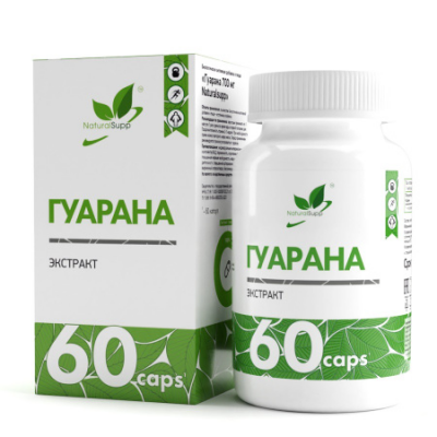 Гуарана NaturalSupp Guarana, 60 капс.