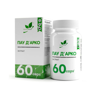 Кора муравьиного дерева NaturalSupp Pau D'Arco, 60 капс.